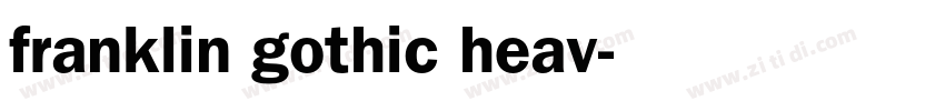 franklin gothic heav字体转换